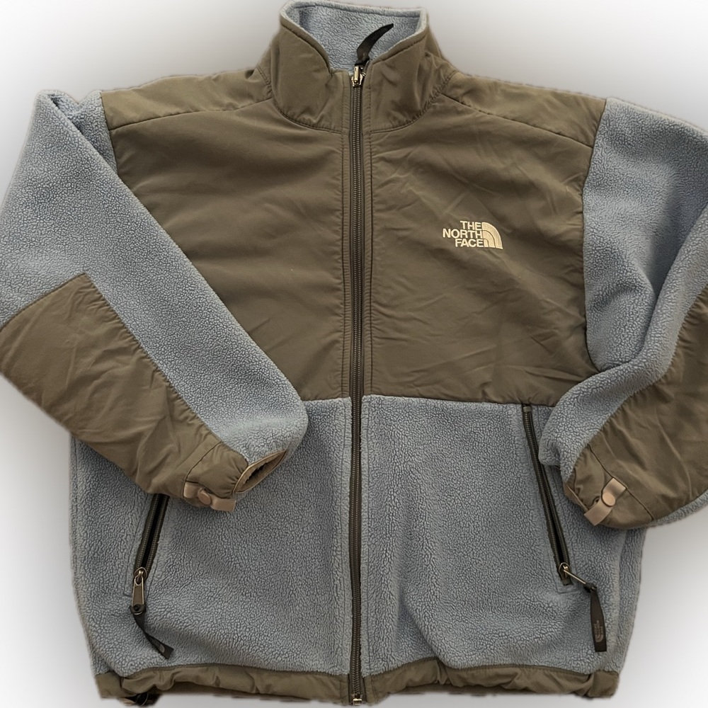 The North Face Youth Denali Fleece Jacket - Blue & Gray - Size Medium (10-12)